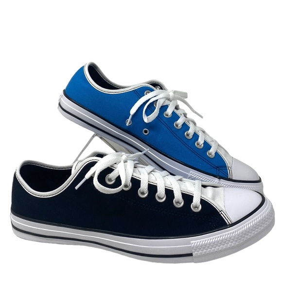 Converse Ctas Low Skate Shoes Men Sneaker Black Blue Canvas Custom 168958C-WBBW - Picture 1 of 10